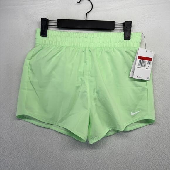 Nike Shorts Girls Large Green Training Running Lined High Waisted Workout NEW - Picture 1 of 9